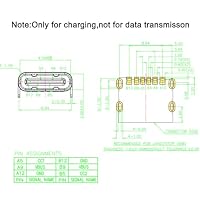 Greluma 30 STK USB-3.1 USB-C-Buchse, 6-polige Typ-C-Buchse für PCB-Design, Heimwerken, Hochstromladung – SMD, SMT – Ansicht 6