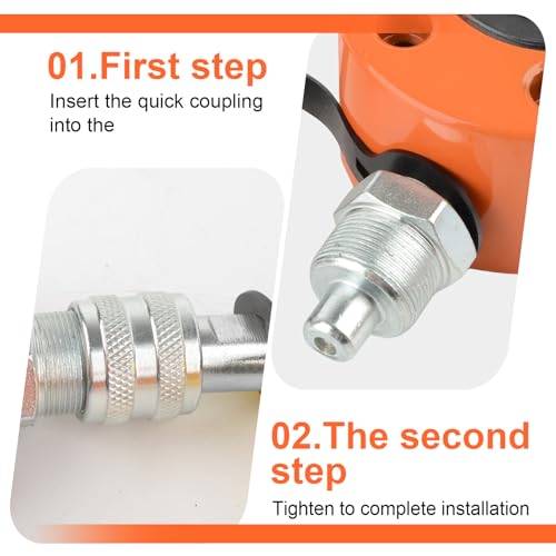 Image of HZLZRZ 10 Ton Hydraulic Ram Jack and Single Acting Lifting Cylinders, Porta Power Hydraulic Kit, Industrial Mini Cylinder, Stroke 0.43in (Jack /101)