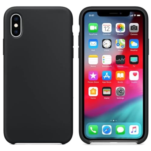 Capinha PRETA Compatível Com IPhone De TODAS AS LINHAS Escolha Seu modelo, Flexivel, Tecnologia anti impacto, Encaixe Preciso, Lavável, Aveludada com design PREMIUM (X-XS)