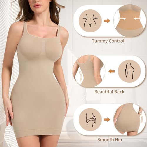 Full Slip for Women Under Dress Seamless Shapewear Dress Tummy Control Slip Dress for Women4