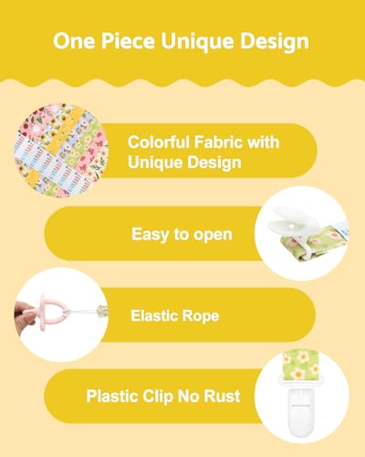 Image of ALVABABY Pacifier Clips 8 Pack Binky Paci Clip Holder Leashes 8DP21A
