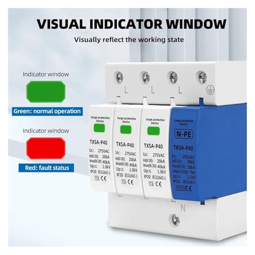 Dispositivo protector de bajo voltaje AC SPD 1P NPE 385V pararrayos doméstico 3