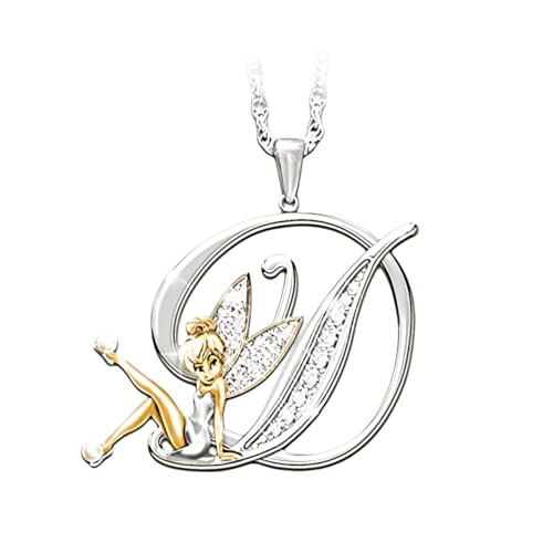 Collier fée clochette alphabet en cristal, le cadeau idéal pour marquer un anniversaire