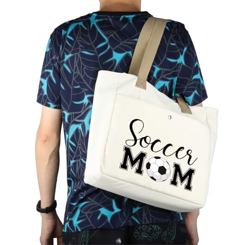 Bolso Tote Soccer Mom para aficionados y jugadoras de fútbol miniatura 5