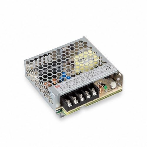Eurekaled Meanwell Netzteil 75W 24V, Modell LRS-75-24 Switching, Konstantspannung, nicht wasserdicht IP20, AC Trafo 220 V bis DC 24 V, kompatibel mit Strip LED, Artikelnummer: 0175