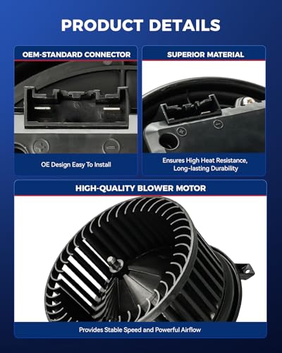 Image of KAX 700330 AC Blower Motor for Silverado 1500 2014-2018,Sierra 1500 2014-2019,Tahoe Yukon Yukon XL Escalade 2015-2020,Silverado 2500 HD 3500HD Sierra 2500 3500 HD 2015-2019,- HVAC Heater Blower Motor