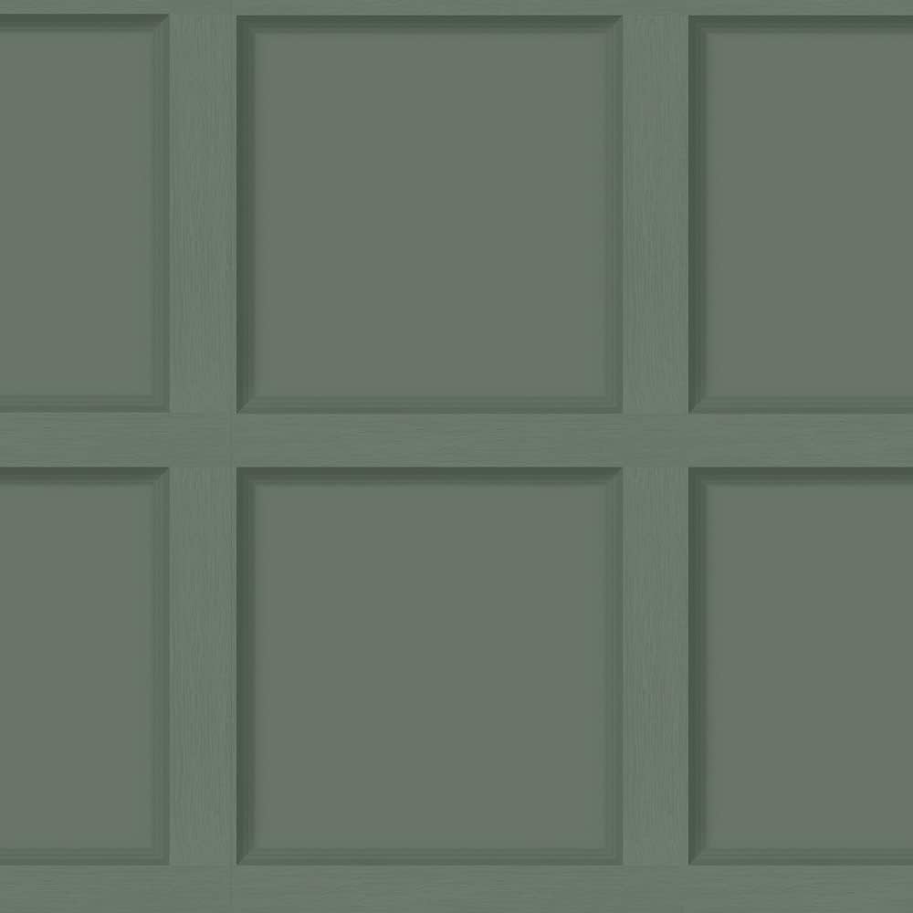 Holden Decor Modern Wood Panel 3D Effect Wood Panel Special Wallpaper Wall 32.8 ft (10 m) Roll [Green 12982]