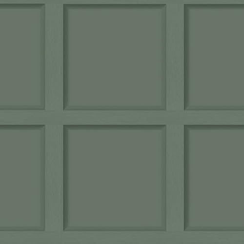 Modern Faux Wood Panel Wallpaper – Green Wood Wall Panel