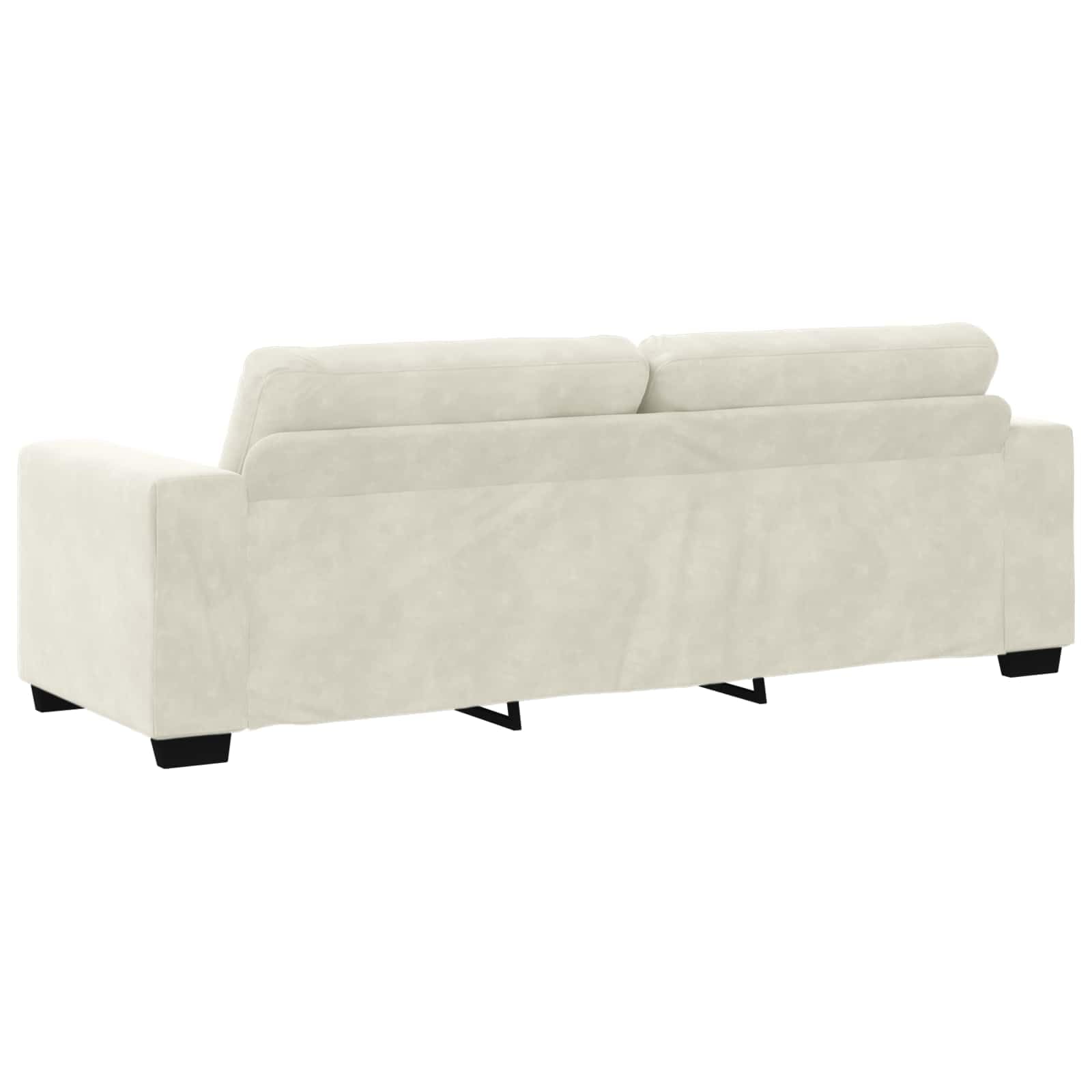 Sofá de 3 plazas color crema de 220 cm de terciopelo con función de dormir y cajonera, diseño escandinavo moderno para salón, oficina, salón acogedor