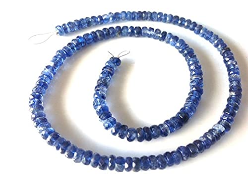Kayanite 4-5mm rondes facettées perles en pierres naturelles pour enfilage et loisirs créatifs DIY
