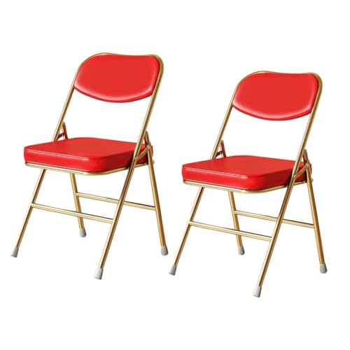 Chaise pliante en métal et dossier cuir au design noir durable