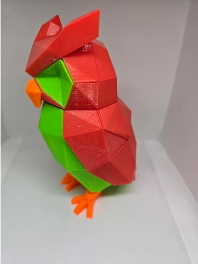 Zax Dezignz 3D Printed Magnetic XL Owl Brain Teaser Puzzle, 20 Pieces, Hard Skill Level, Geometric Art Decor, Modern Style, No Instructions, Ages 16+