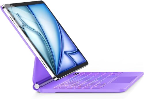 Image of GGQFGTOJ Keyboard Case for iPad Air 13 inch (M3 2025 /M2, 2024),iPad Pro 12.9 inch (3 /4 /5 /6th Gen),Magic-Style Magnetic - Floating Cantilever Stand - Backlit Keyboard Case with Multi-Touch Trackpad