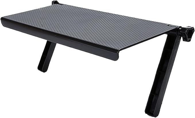 SMARAN Adjustable Plastic Screen Top Shelf for TV & Monitor | Durable Display Storage Rack for Home Office Desk | Screen Shelf Organizer for Remote, Router & Accessories (Black)