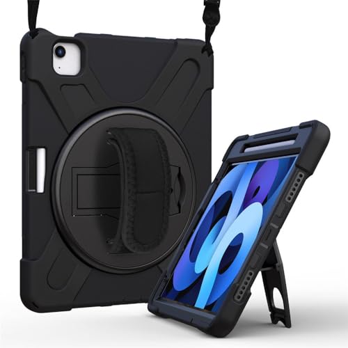 Protection iPad Air 11 2025 triple couche silicone plastique rigide avec sangle