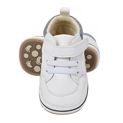 E-FAK Baby Shoes Boys Girls Infant Sneakers Non-Slip Rubber Sole Toddler Crib First Walker Shoes