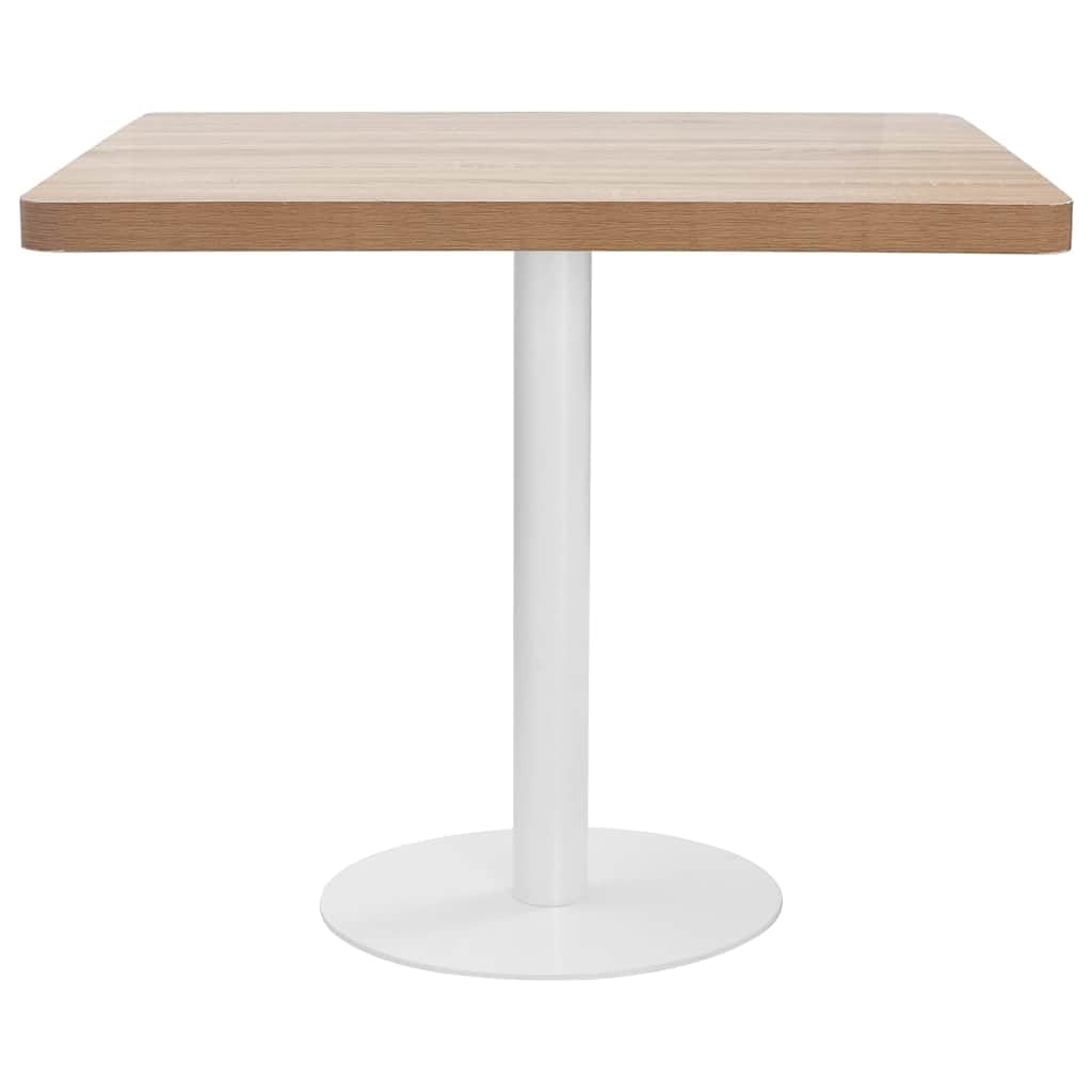 Stół bistro 80x80 cm MDF jasnobrązowy ze stalową nóżką