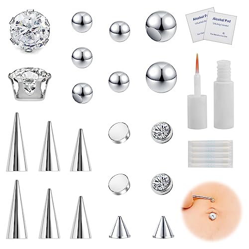 ihdmhfth tFCNւO 21 8mm 10mm CZ ܂ڒܕt tFCNуO @ O ubg X^bh p{[ msAX{fBXLWG[ (B)(C:3mm eyebrow rings ball)