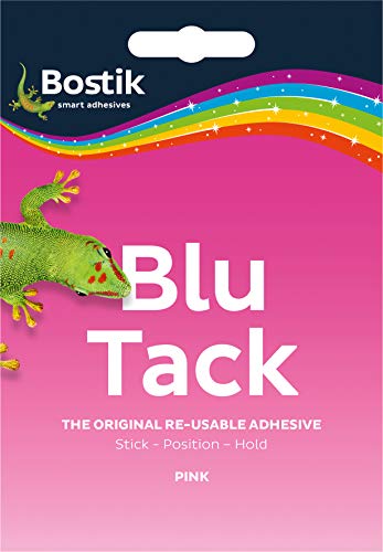 Blu-Tack Bostik Mastic Adhesive Non-Toxic 55G Pink (1 X Pack Of 12)
