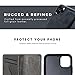 PEGAI Personalized 100% Leather Wallet Case for iPhone SE 2020, with Card Holder, Screen Protector, Handmade, Protective, Magnetic, Wallet Phone Case | McLean Charcoal