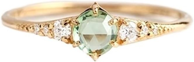 Women's S925 Fashion Opal Opal Square Zircon Engagement Ring Daily Wear Ring Index Finger Ring