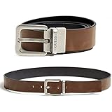 Guess Cinturón de hombre con logotipo auténtico de piel FIBBIA BELT correa accesorio M1YZ04L0PC0, marrón, L