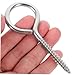 Cabilock 6pcs Stainless Steel Heavy-Duty Screw Eyes for Hanging Self Tapping Eye Bolts for Garden Industrial Home Use Easy Installation