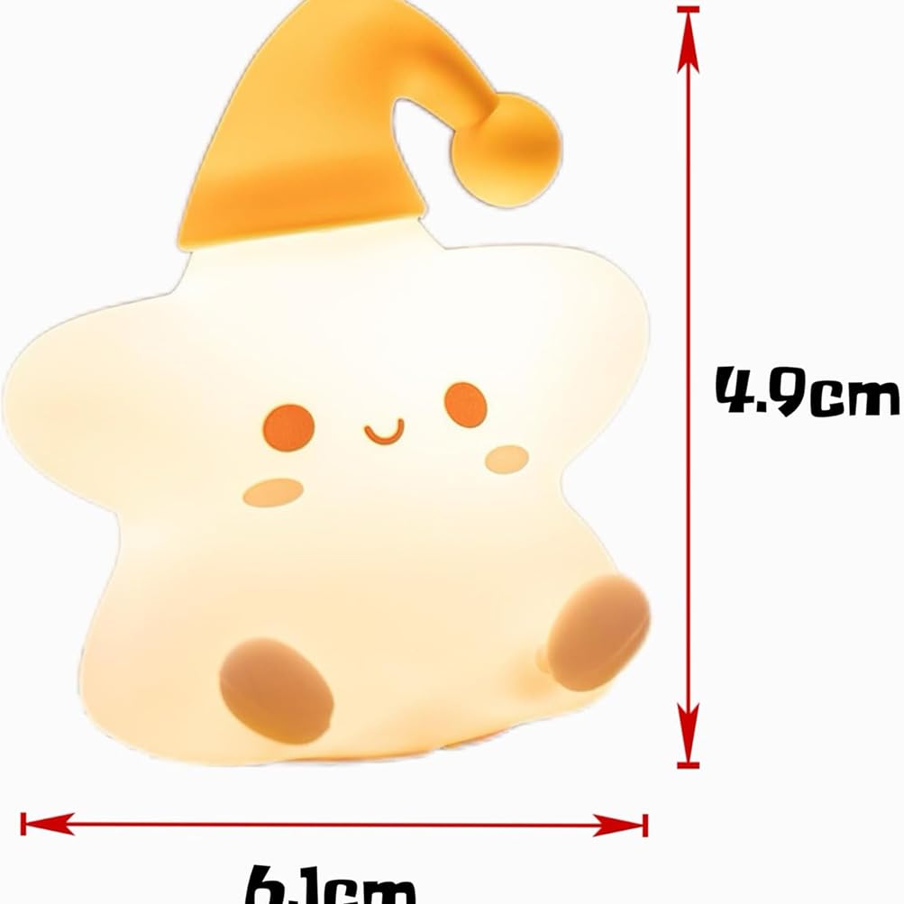 Lampada notturna a LED per bambini, portatile, dimmerabile, interruttore touch, lampada da comodino, ricaricabile tramite USB, lanterna decorativa per la cameretta dei bambini