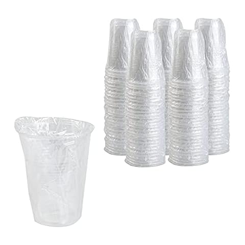 (100 Pack) Wrapped Cups 9 Oz Wrapped Drinking Cup, Plastic Cups Individually Wrapped, Ideal For Hotels, Motels, Break Rooms, Hospitality, Sturdy Cups Well Wrapped To Keep Cups Hygienic And Clean Cover
