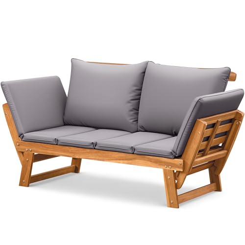 Flamaker Outdoor Couch with Adjustable Armrests...