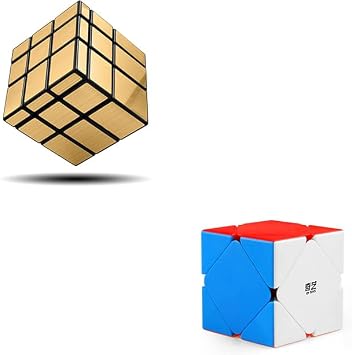 D-FantiX Shengshou Mirror Cube 3x3 Speed Cube & QYTOYS Qicheng Skewb Cube Skewb Speed Cube