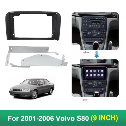 Cadre radio voiture pour installer un lecteur CD Android 9 pouces Volvo S80