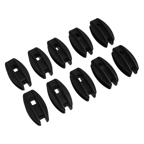 Mipcase 10 Aisladores para Cercas Eléctricas de Plástico Negro para Postes Cuadrados Resistentes y Aislantes Kit de 10 Unidades para Cercas Agrícolas Animales Suministros para Cercado