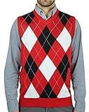 Men's Classic Argyle Sweater Vest Red