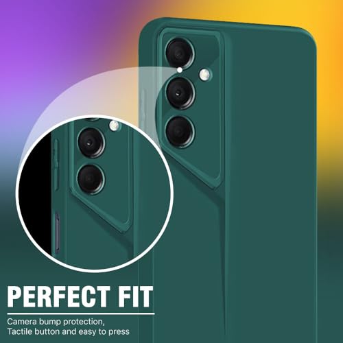 Image of WOW IMAGINE Slim Back Cover for Samsung Galaxy M13 4G | F13 4G | Blade Series Ultra Thin Case with Lightweight Design | Camera Protection | Soft Matte Silicone Flexible Mobile Case - Green