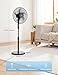 Midea Standventilator FS40-25JA mit Fernbedienung, 5 Flügel, 40W Energiesparend, Höhenverstellbar bis 122cm, Leise, Schwarz