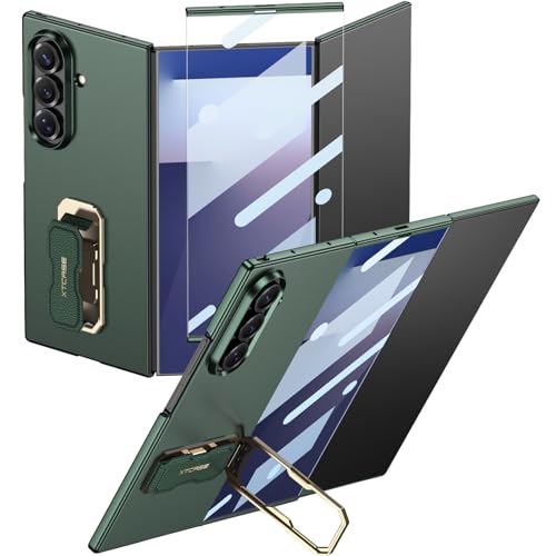 Coque Samsung Galaxy Z Trifold vert rigide avec support rotatif et dragonne