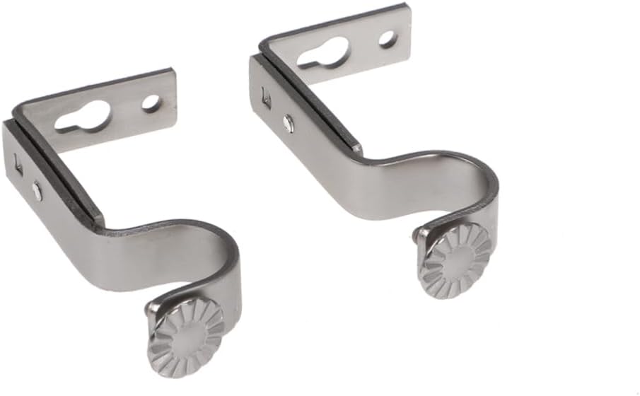 6pcs Adjustable Curtain Holder Nickel Plated Rod Bracket for Windows Outdoor Drapery Rod Mounting