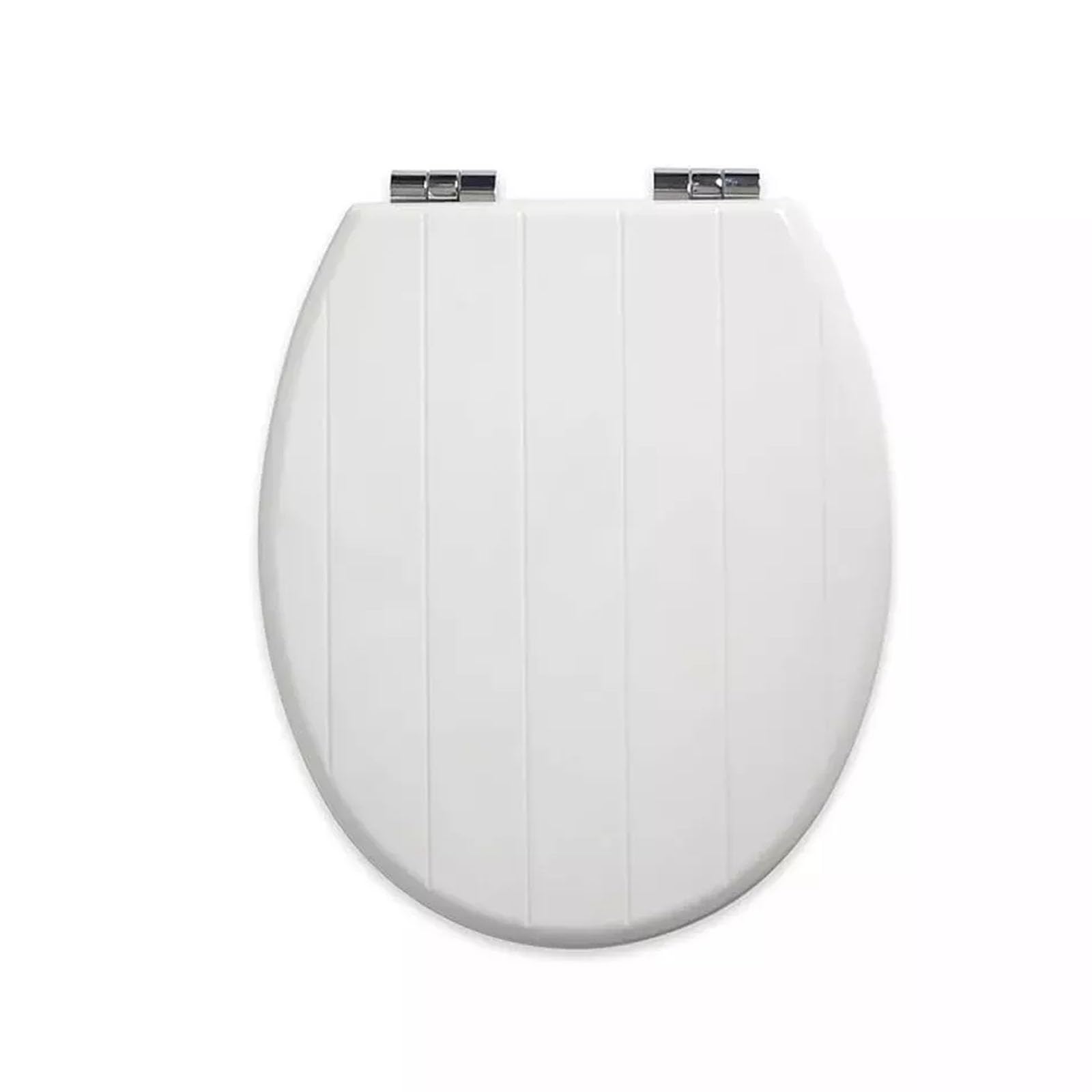 18" Universal MDF WC Toilet Seat, Easy Fit with Strong Zinc Alloy Hinges, Smooth Wipe Surface - Image 2