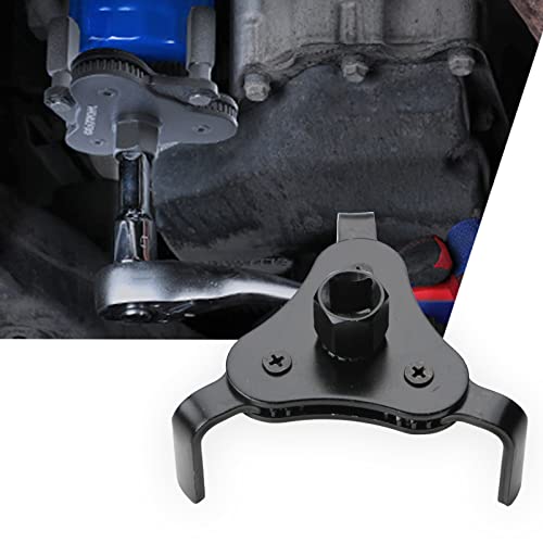 Image of Yonput Pack-1 Oil Filter Wrench, Universal 3 Jaw Oil Filter Wrench, Adjustable Oil Filter Removal Tool for 2 inch-4.2 inch Diameter Oil Filter (Black)