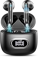 Cuffie Bluetooth 5.4 2026 Nuovo, Auricolari Wireless con Riduzione del Rumore ENC 4 Microfoni, 49 Ore di Riproduzione Display LED, IPX7 Impermeabili Sport, Accoppiamento Automatico Touch Control