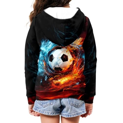 Image of Zipper Hoodie for Kids Full Zip Up Sweatshirt Active Coat Hooded Pullover with Pockets Size 6-16 Boys Girls
