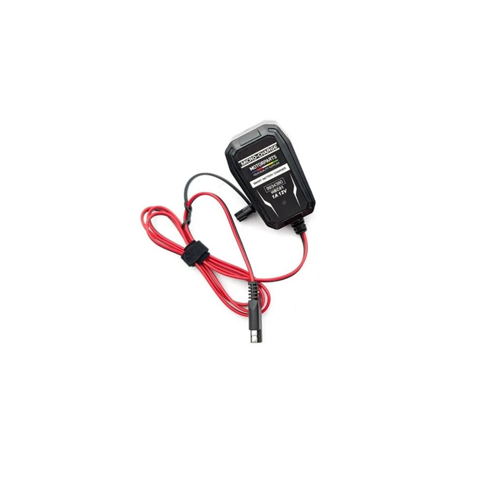 Chargeur de batterie pour moto scooter Maxiscooter charge batterie 6/12 V 20 W compatible avec gaz gaz randonne' 125 4T maintien de charge pour batteries 2/30 Ah ampères au plomb / AGM/GEL/STD