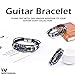 2 Set Retro Faux Leather Guitar Bracelet, Zinc Alloy Rock Music Guitar Genuine Leather Bracelet, Punk Guitar Bracelet for Men, Guitar Handmade Braided Multi-Layer Wrap Bracelet (2Set-A,8.07