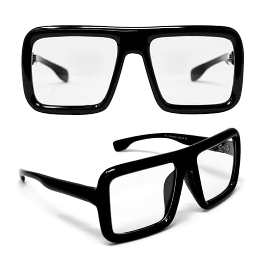 Vector Costume (Despicable Me) Black Thick Eye Glasses
