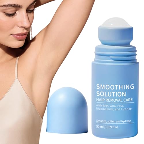 50ML Ingrown Hair Treatment Tend Skin Solution - Peach Slices Smoothing Solution Ingrown Hair - Razor Bumps treatment for Women & Men - Roller Ball Applicator for Tend Skin