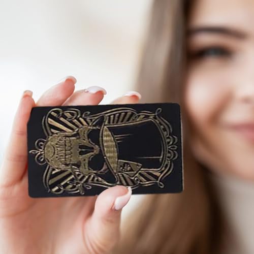 Pokerkarten mit Schädel – breite Verwendung von schwarzem PVC, wasserdichtes Aluminiumfolienpaket | Einzigartiges Kartenset für den Abend, Go-Angeln, Trickspiel, Familientreffen – Bild 7