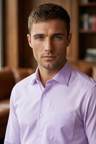 Image of Louis Philippe Men's Regular Fit Easy to Iron Everyday wear Premium Cotton Full Sleeve Solid Formal Shirt