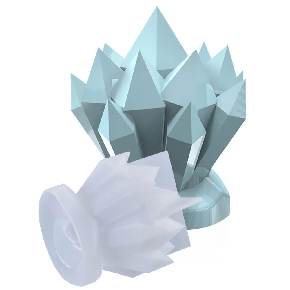 Świeca, Formy na świece Kryształ Klaster Formy żywiczne Formy do wyrobu świec Świeca silikonowa 3d Odlewanie z żywicy epoksydowej Geometryczna forma Diy Rzemiosło do dekoracji stołu