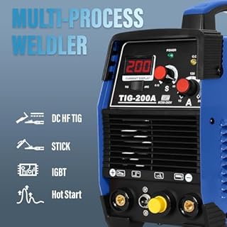 TIG & ARC Welder, Gas TIG with Argon Stick Welding, Dual Function DC Inverter Welder for Home, DIY & Light Professional Use, Stable Arc, Clean Welds